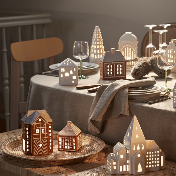 Portacandela in ceramica per lumino Gingerbread Lighthouse – Kähler Design-image-1