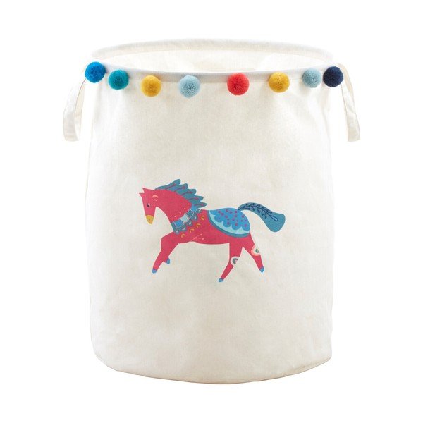 Cesta per giochi da bambino bianca in tessuto ø 38x48 cm Mimo Eclectic Horse – Premier Housewares