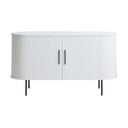 Cassettiera bianca con ante scorrevoli 120x76x45 cm Nola – Unique Furniture