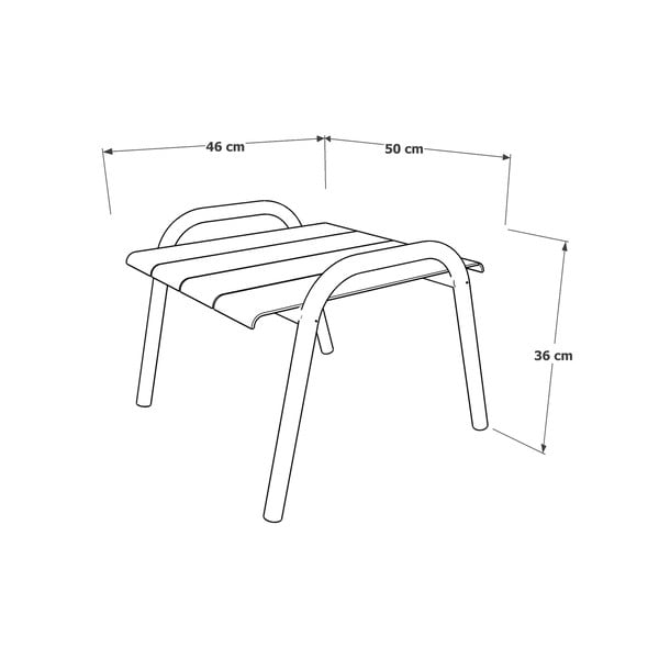 Tavolo da giardino in alluminio 50x45 cm Fleole - Ezeis-image-3