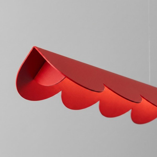 Lampadario LED rosso in alluminio BISCUIT – Thoro-image-4