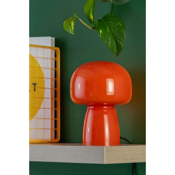 Lampada da tavolo arancione in vetro (altezza totale 20 cm) Fervor – Leitmotiv-image-2