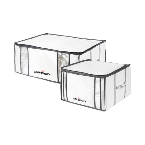Set di organizer per vestiti sottovuoto/rinforzati in tessuto 2 pz 65x45x27 cm Life – Compactor-image-4