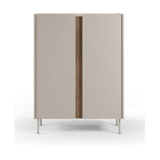 Mobile effetto rovere in colore crema-naturale 90x120x40 cm Lucile - Marckeric