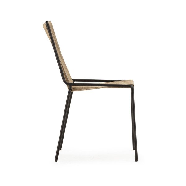 Sedie da pranzo in set beige in metallo impilabili 2 pz Emily – Marckeric-image-3