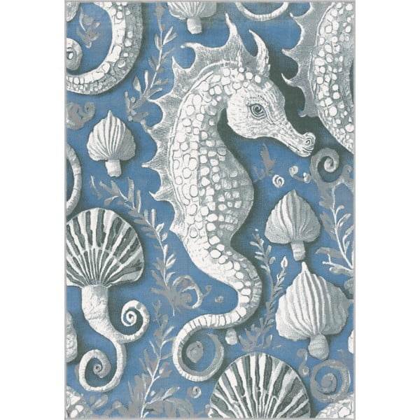 Tappeto blu da bambini 160x230 cm Seahorse - FD