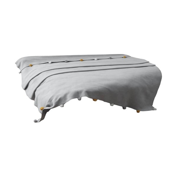 Copriletto grigio in vello 150x200 cm Pom Pom – Mijolnir