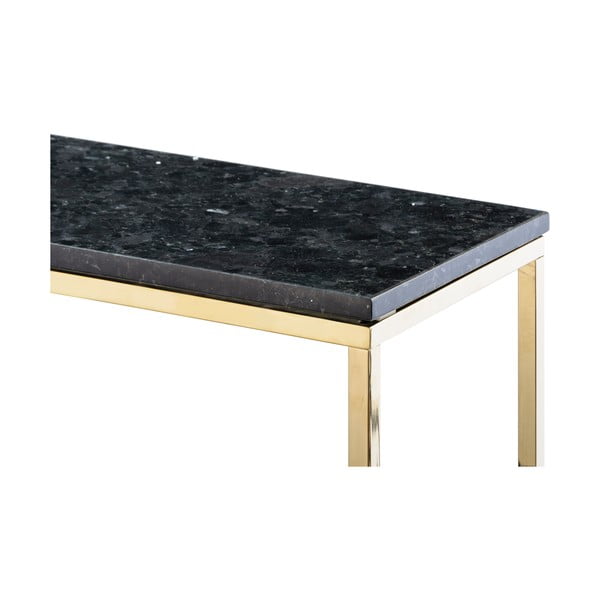 Consolle in granito nero con base in oro, lunghezza 100 cm - RGE-image-2
