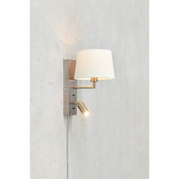 Lampada da parete a LED in bianco-argento (lunghezza 28,5 cm) Como - Markslöjd-image-1