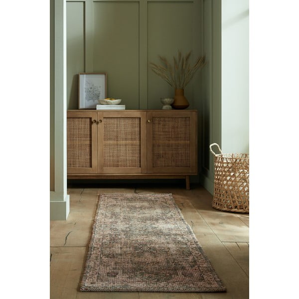 Passatoia color kaki in misto iuta tessuta a mano 60x230 cm Selena Jute Traditional – Flair Rugs-image-1