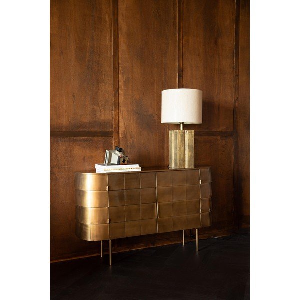 Cassettiera dorata in metallo 117x70x26 cm Hanna – Dutchbone-image-1