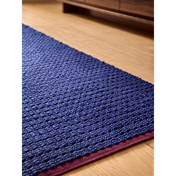 Tappeto blu tessuto a mano 200x290 cm Kai – MADE-image-1