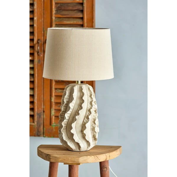 Lampada da tavolo beige con paralume in tessuto (altezza 64 cm) Natika - Bloomingville-image-2