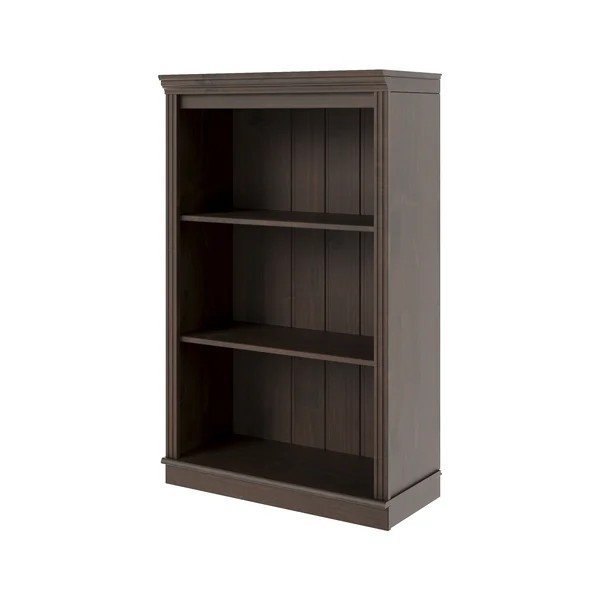 Libreria marrone scuro in pino massiccio 74x118x35 cm Anita – Støraa-image-2