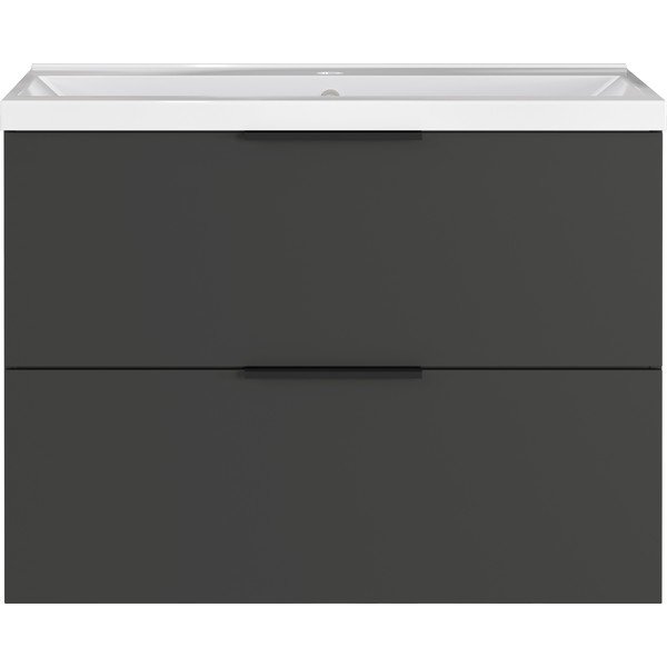 Mobile con lavello color antracite opaco da appendere 81x65 cm Crandon – Germania-image-4