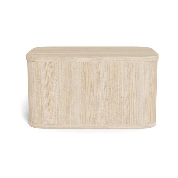 Comodino colore naturale chiaro con effetto rovere da parete/con ripiani Atmore – Actona-image-3