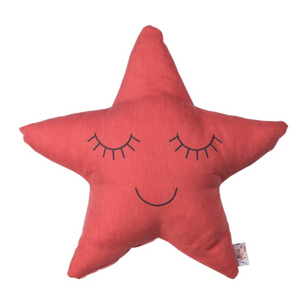 Cuscino per bambini rosso con cotone Mike & Co. Cuscino stella giocattolo NEW YORK, 35 x 35 cm - Mike & Co. NEW YORK