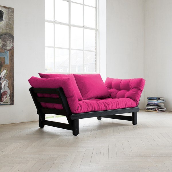 Sofa Beat, černá/růžová-image-1