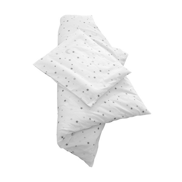 Set copripiumino e federa da bambini bianco in cotone per culla 80x80 cm Sternenzauber – Roba-image-1