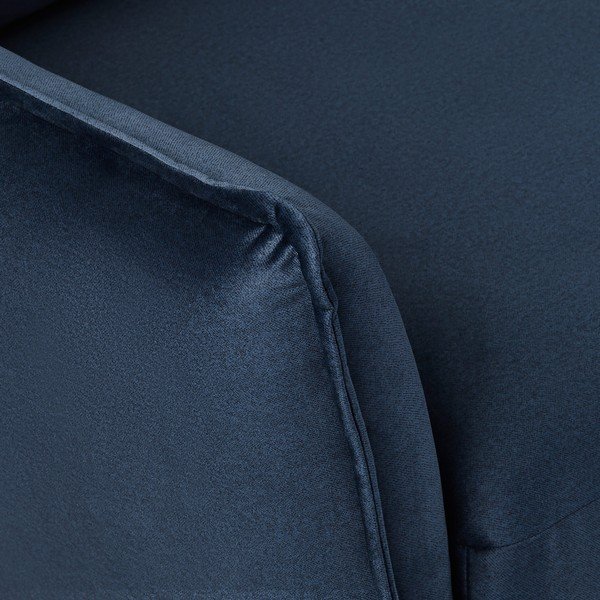 Divano angolare in velluto blu scuro, angolo sinistro Bella - Bonami Selection-image-1