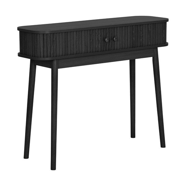 Tavolo consolle nero in pino massiccio 30x100 cm Nikoo – House Nordic