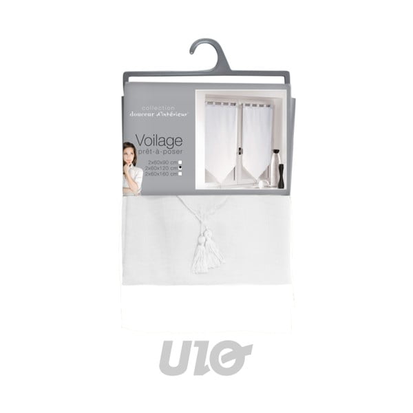 Set di 2 tende in voile bianco 60x120 cm Voiline - douceur d'intérieur-image-3