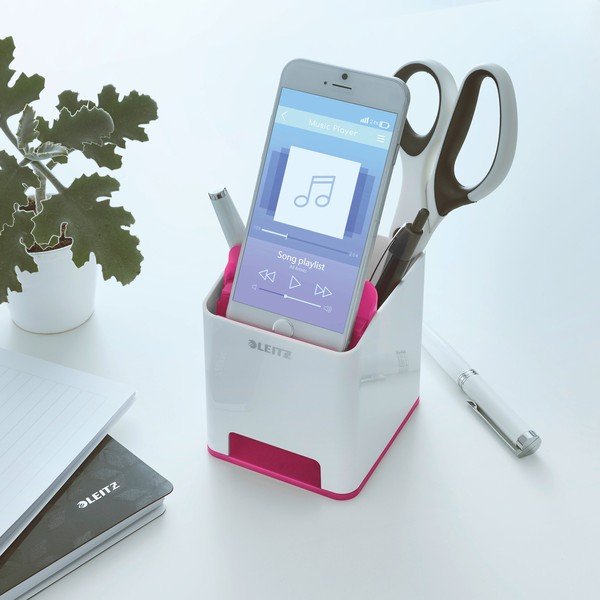 Portamatite bianco e rosa WOW - Leitz-image-1