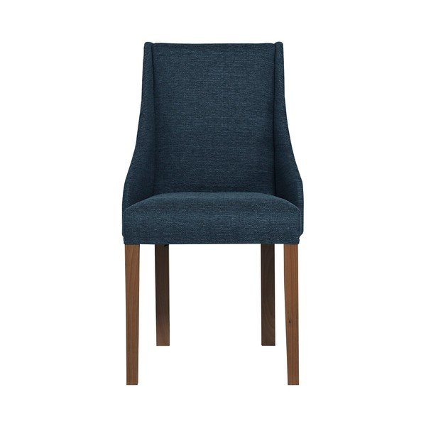 Sedia blu con gambe marrone scuro in legno di faggio Absolu - Ted Lapidus Maison-image-2