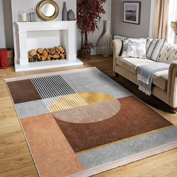 Tappeto grigio-marrone 160x230 cm - Mila Home-image-1