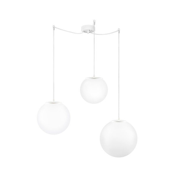 Apparecchio a sospensione triplo bianco TSUKI MIX Elementare - Sotto Luce