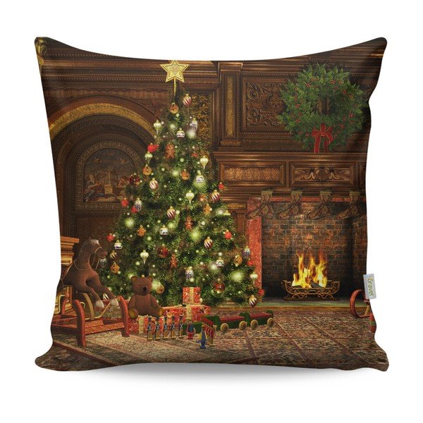 Cuscino marrone Albero, 43 x 43 cm - Gravel