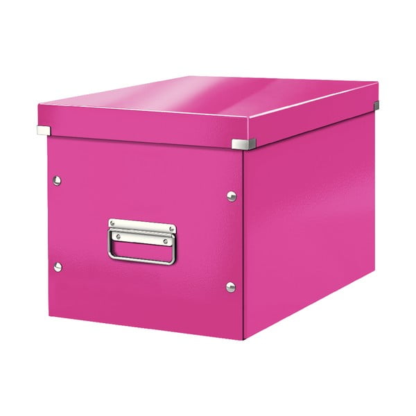 Scatola di cartone rosa con coperchio 32x36x31 cm Click&Store - Leitz