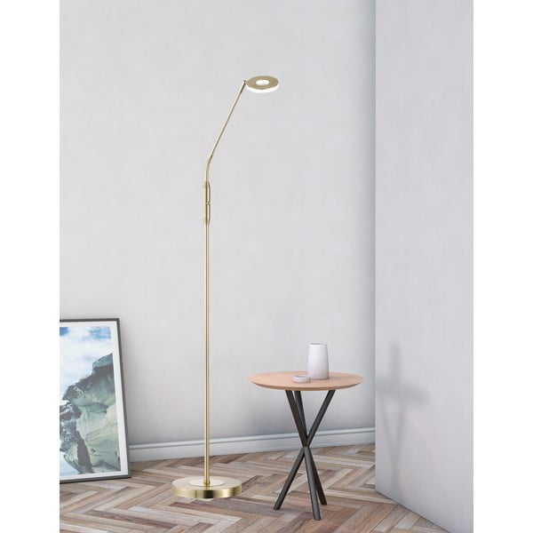 Lampada da terra a LED dimmerabile in oro (altezza 150 cm) Dent - Fischer & Honsel-image-1