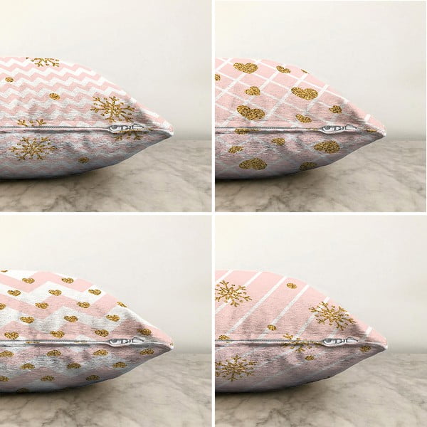 Federe in set da 4 con motivo natalizio 43x43 cm - Mila Home-image-1