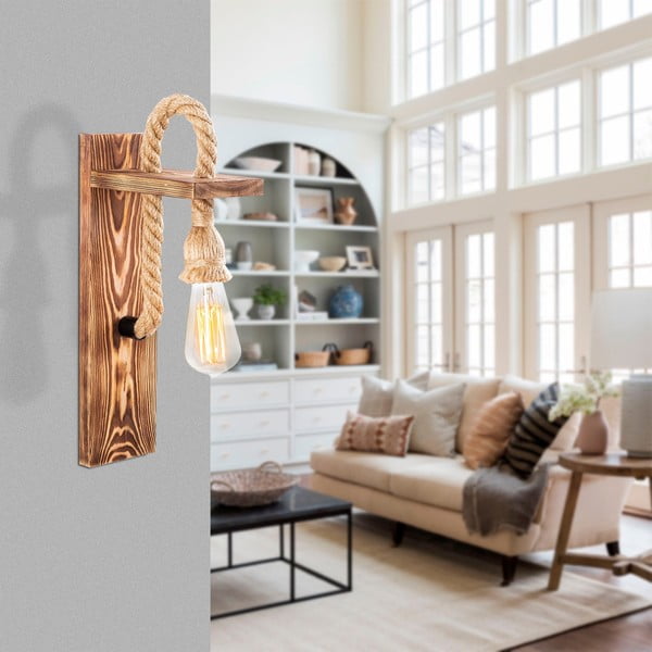 Lampada da parete di colore naturale Erebos – Opviq lights-image-1