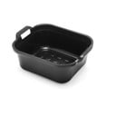 Lavorazione in plastica nera con due manici , 39 x 32 x 14 cm - Addis