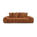 Divano color terracotta con rivestimento in ciniglia 278 cm Everest – Bobochic Paris
