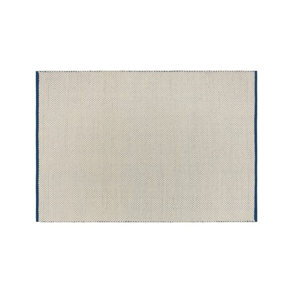 Tappeto blu/beige in lana tessuto a mano 170x240 cm Lenu – noo.ma