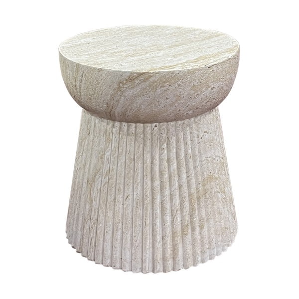 Tavolino da giardino rotondo in pietra ø 37 cm Bonn – House Nordic