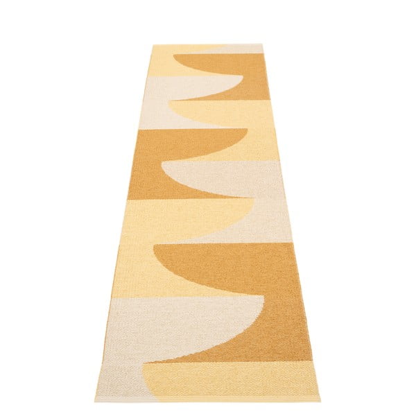 Passatoia da interno/esterno giallo ocra 70x270 cm Hill Ochre Pale Yellow – Pappelina-image-2