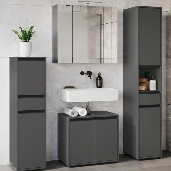 Set da bagno color antracite Lemont - Germania-image-3