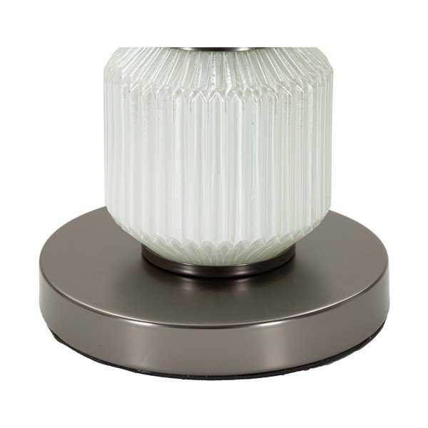 Lampada da tavolo grigia con paralume in tessuto (altezza 57 cm) Bright - Mauro Ferretti-image-3