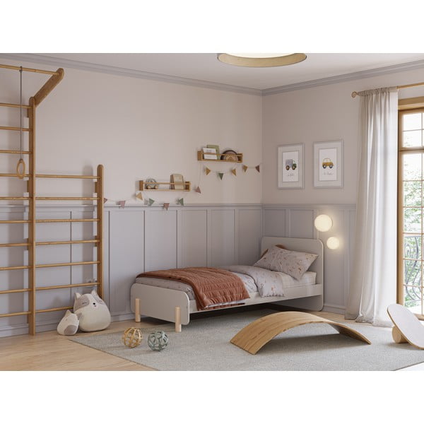 Letto per bambini in legno di pino crema 90x190 cm Nora - Marckeric-image-1