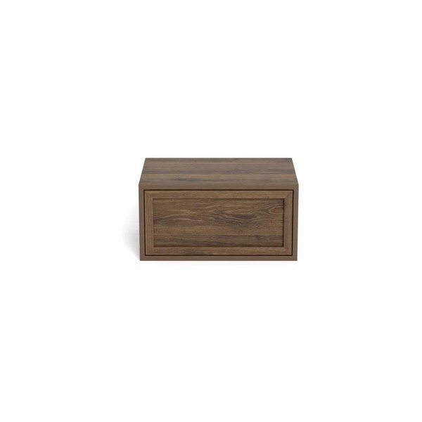 Comodino colore naturale scuro con effetto rovere da parete Palmdale – Actona-image-2