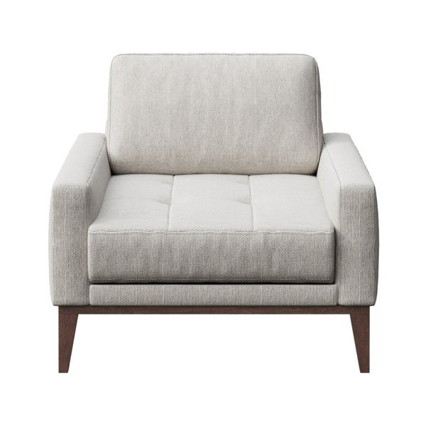 Poltrona Musso con rivestimento in tessuto color crema - MESONICA