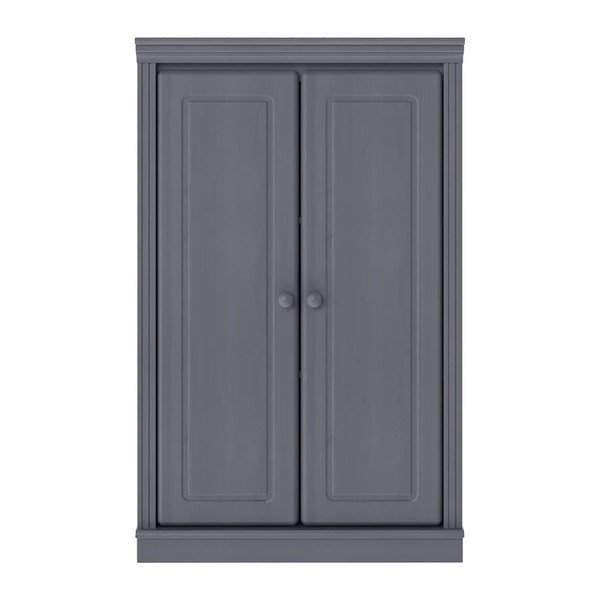 Armadietto grigio in pino massiccio 74x118x35 cm Anita – Støraa