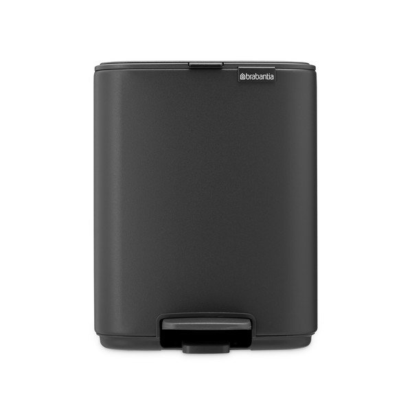 Cestino per la spazzatura grigio scuro in acciaio con pedale 7 l Bo – Brabantia-image-3