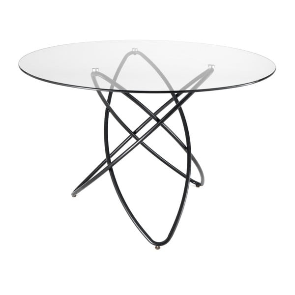Tavolo da pranzo con piano in vetro temperato , ⌀ 120 cm Hula Hoop - Tomasucci