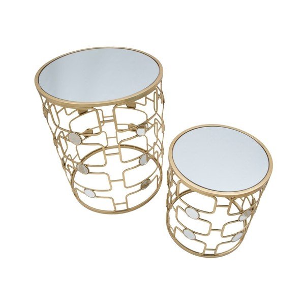 Set di 2 tavolini in oro Coppia - Mauro Ferretti-image-2