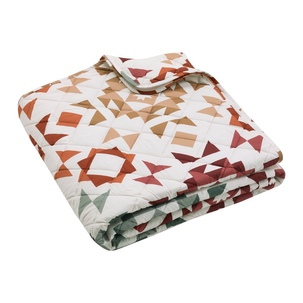 Copriletto beige con rivestimento trapuntato 220x230 cm Autumn Patchwork Geo – Catherine Lansfield | Copriletti